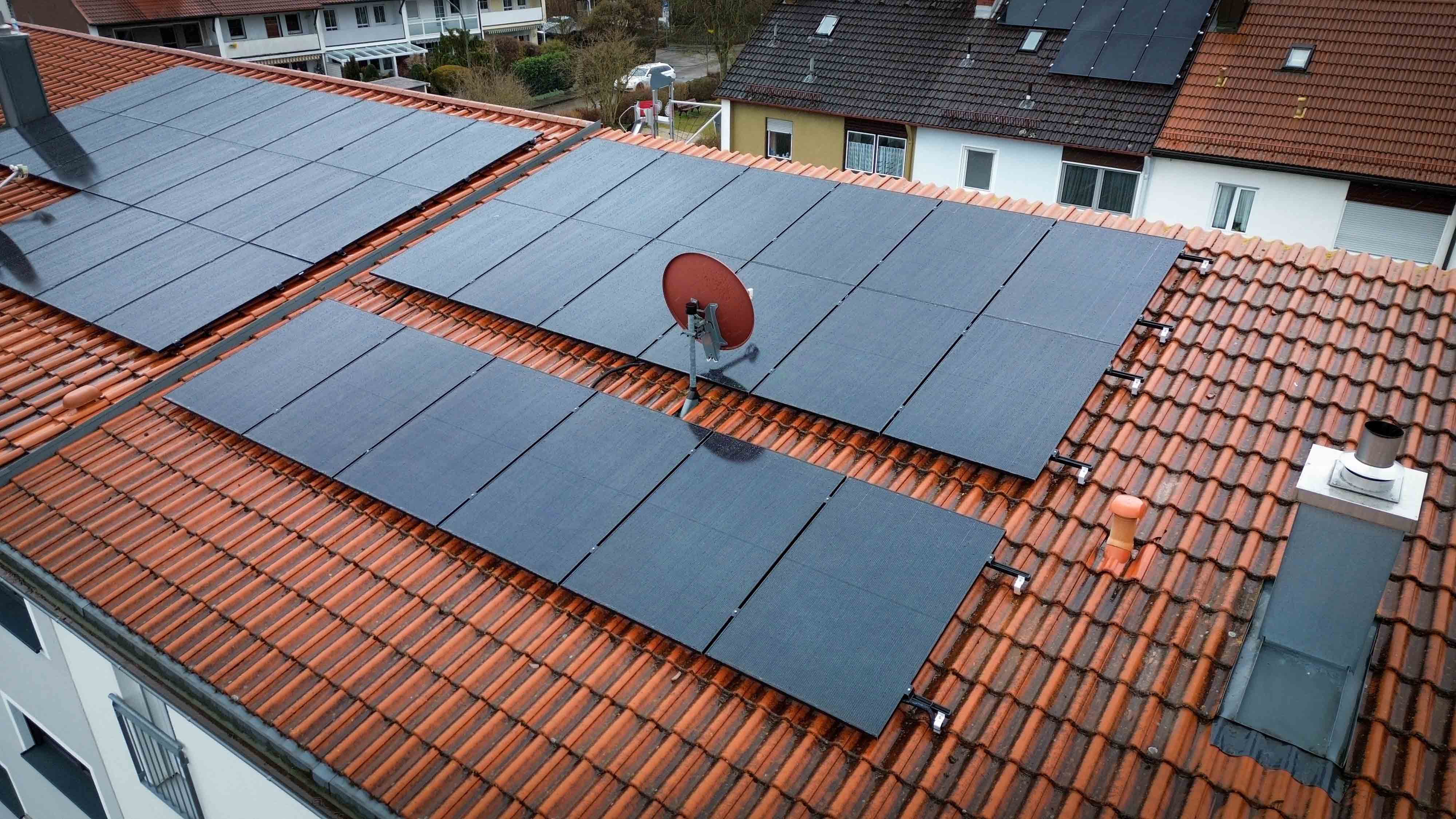 Photovoltaik Haus BTPV Drohnenaufnahme