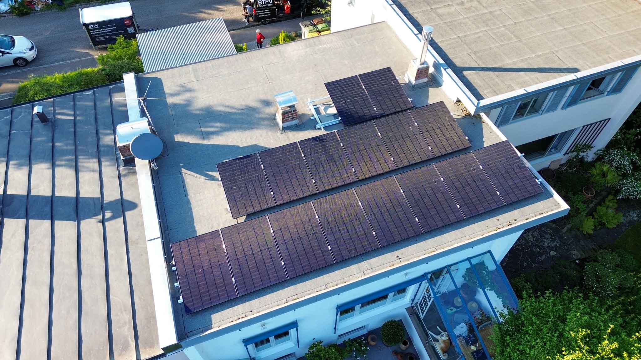 Photovoltaik Luftaufnahme fertige Anlage BTPV