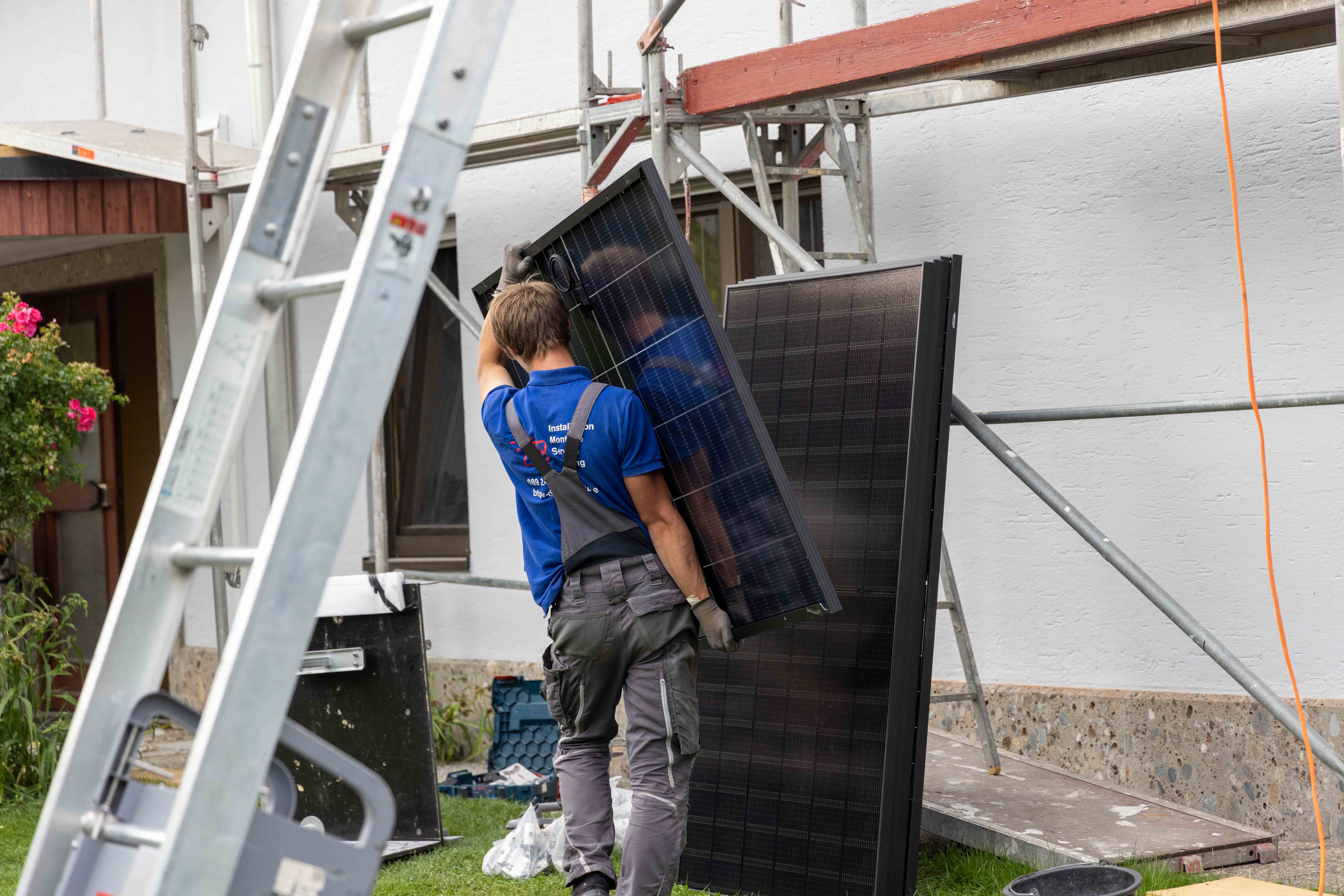 Solarmodul Installation DC-seitig, BTPV Meisterbetrieb